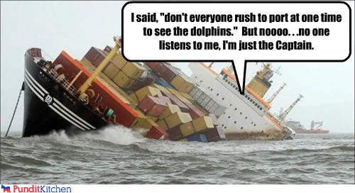 funny sinking ship