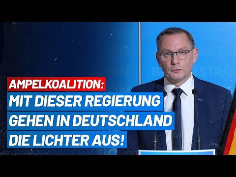 Youtube: Mit dieser Regierung gehen in Deutschland die Lichter aus! - Tino Chrupalla - AfD-Fraktion