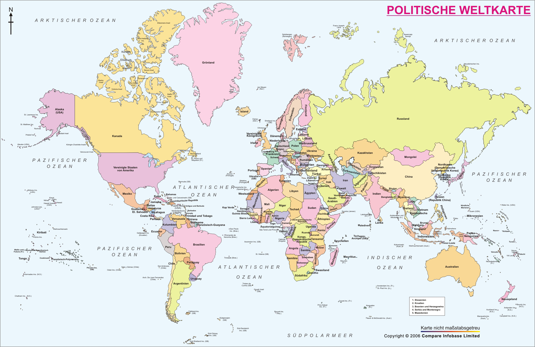 Weltkarte Mit Länder