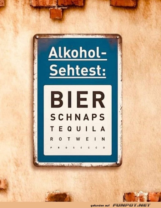 Alkohol-Sehtest