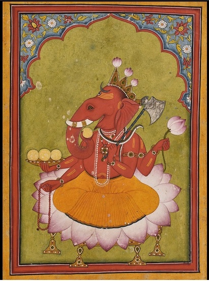 Ganesha.miniature.India.1730