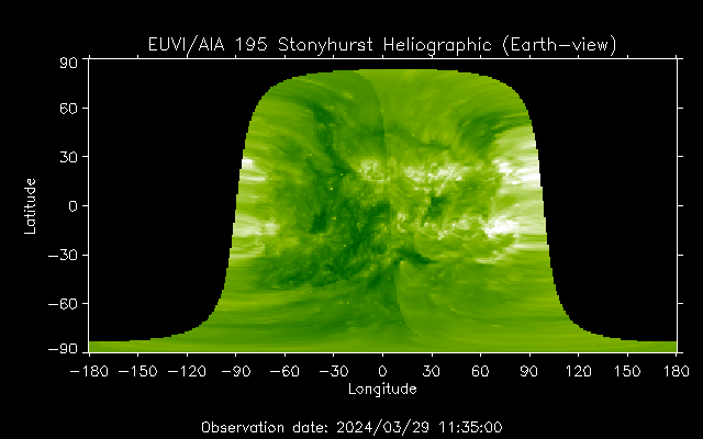 euvi 195 heliographic