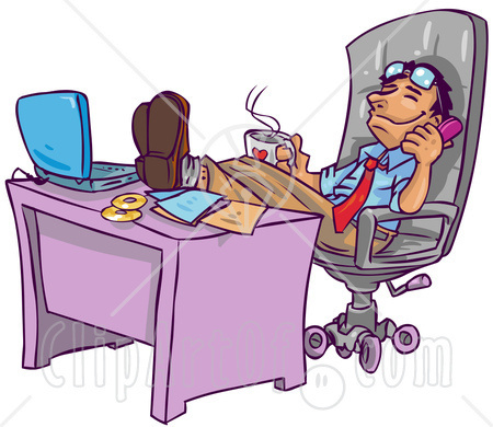 20394-Clipart-Illustration-Of-A-Relaxed-