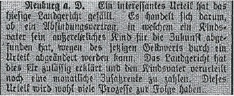 Hinterkaifeck Urteil Sorgerecht 1922