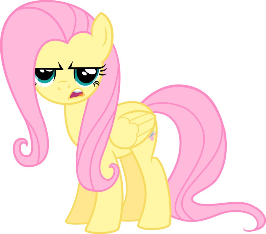 fluttershy is not happy   vector by vade