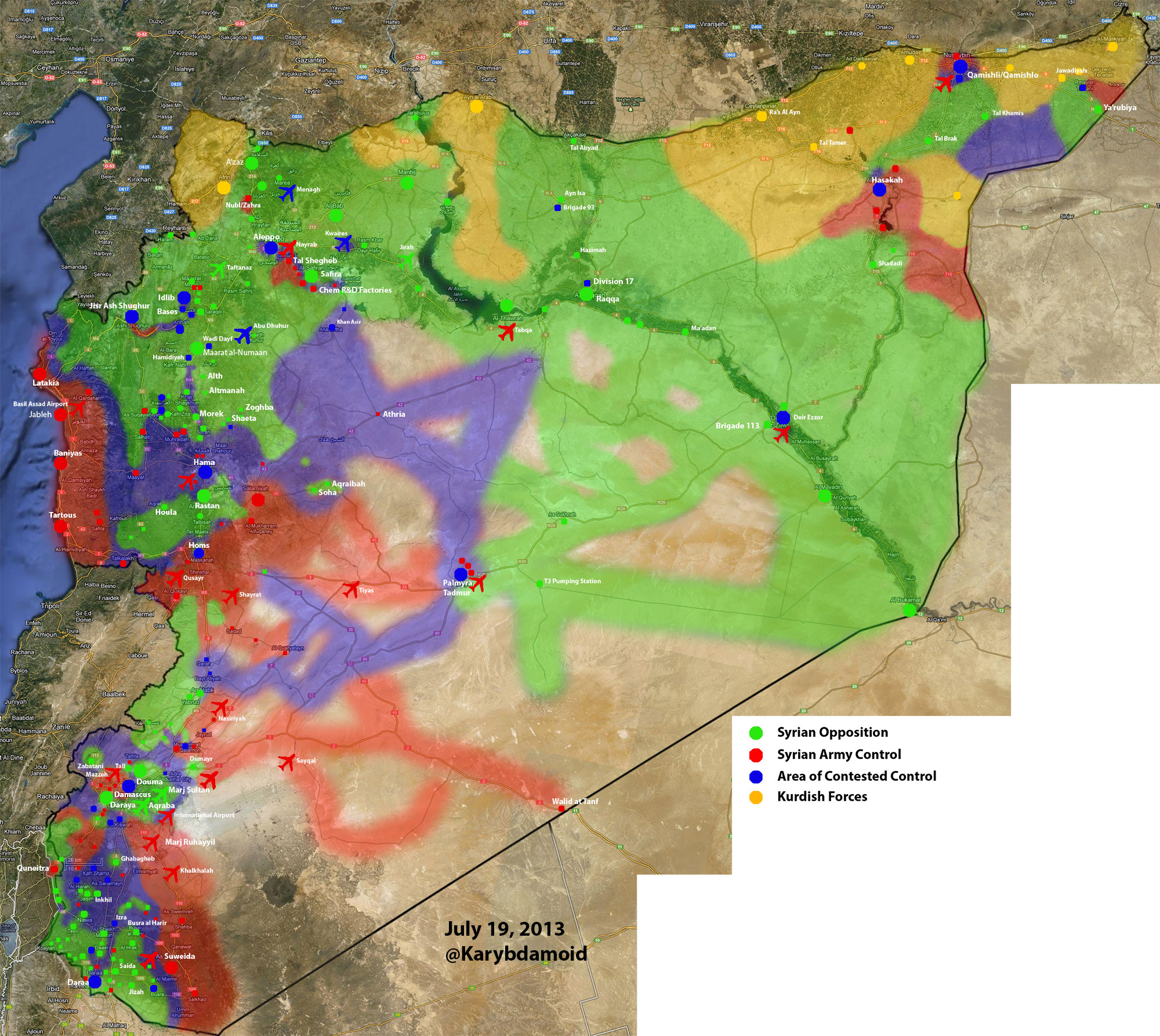 Syrien Lage Karte