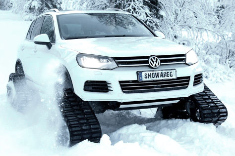  Snowareg VW Touareg mit Raupenlaufwerke