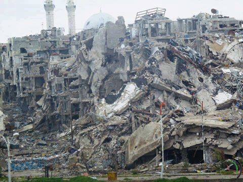 syria destruction homs buildings collaps