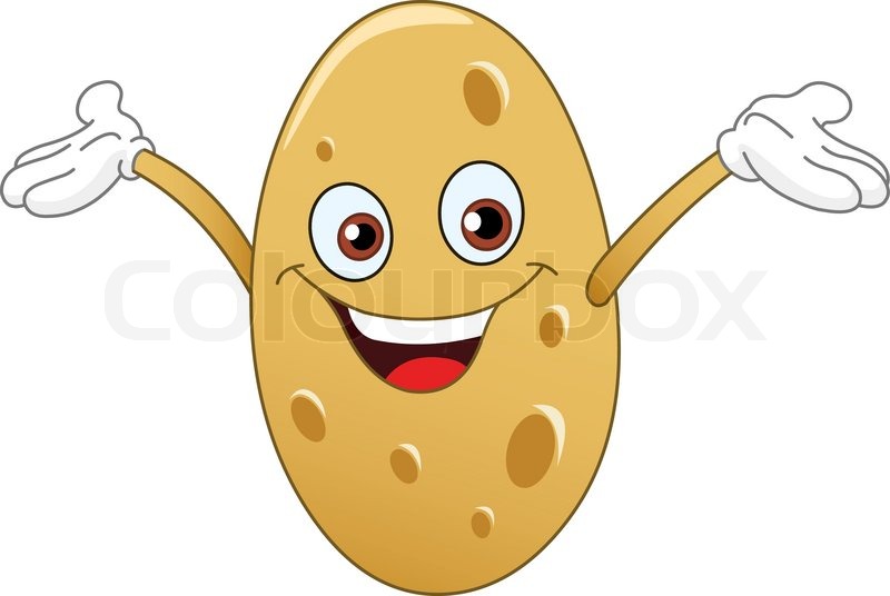 3460816 cartoon potato raising his hands