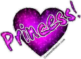 princess pink and purple glitter heart