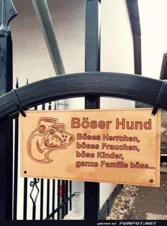 Warnschild Boeser Hund