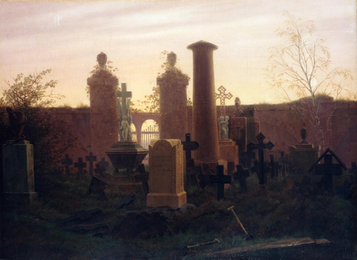 Caspar David Friedrich graveyard
