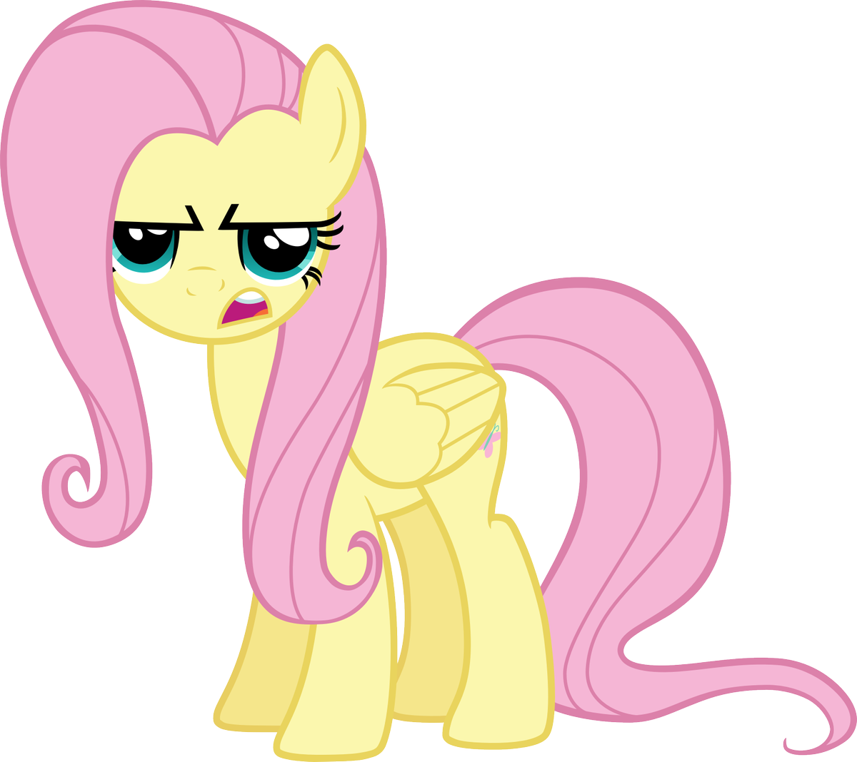 fluttershy is serious by crunchnugget-d4