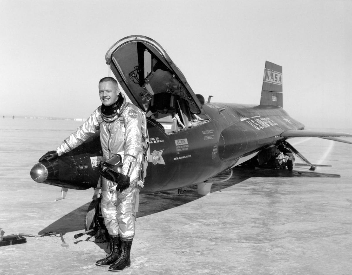 Pilot Neil Armstrong and X 15 1 GPN 2000