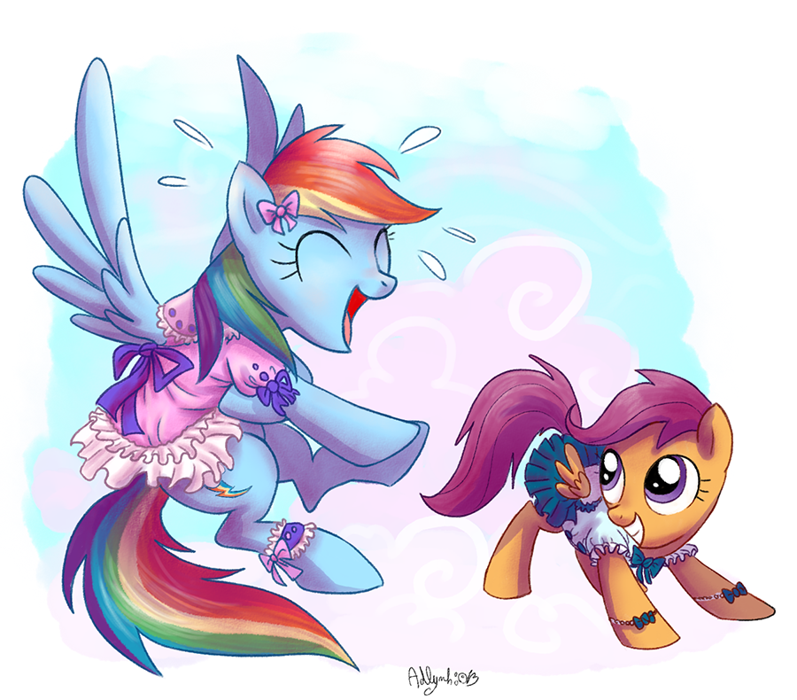 rainbow dash and scootaloo for kallisti 