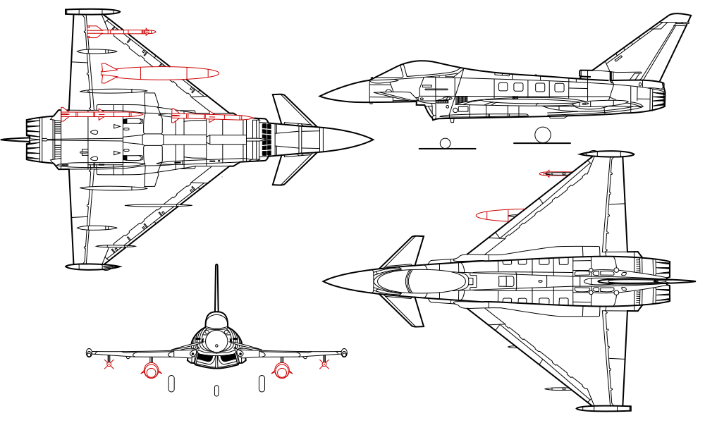 Eurofighter Typhoon line drawing