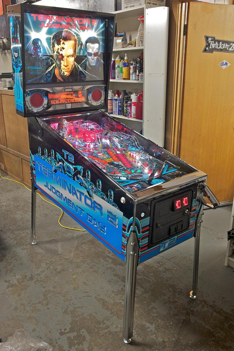A rebuilt Terminator 2 pinball machine b