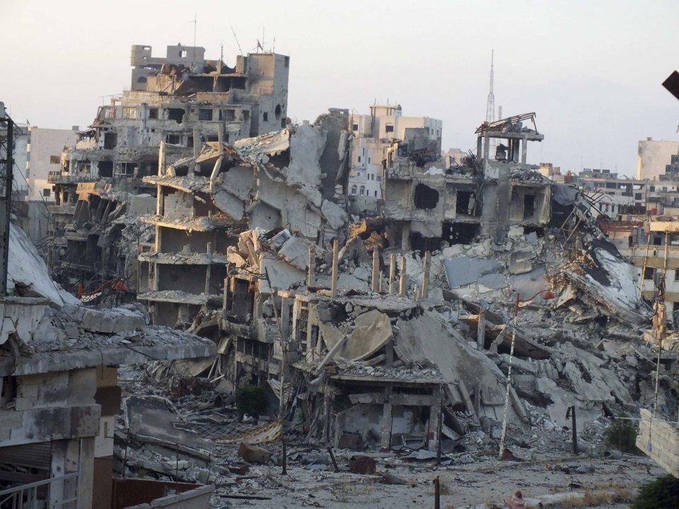 Syrie Homs ville detruite