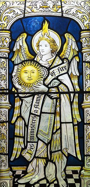 Saint Uriel - stained glass window in th