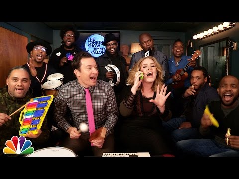 Youtube: Jimmy Fallon, Adele & The Roots Sing "Hello" (w/Classroom Instruments)