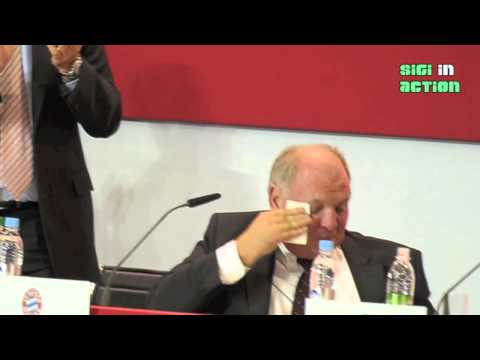 Youtube: Uli Hoeneß weint auf der Jahreshauptversammlung 2013 des FC Bayern München (short video)
