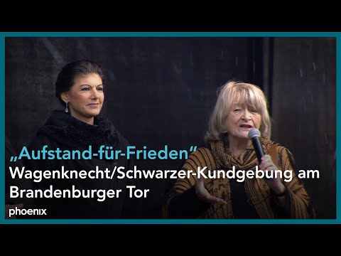 Youtube: "Aufstand für Frieden": Kundgebung in Berlin mit Sahra Wagenknecht und Alice Schwarzer