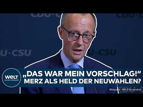 Youtube: NEUWAHLEN: "Das war mein Vorschlag" - Friedrich Merz (CDU) gegen SPD im Wahlkampf-Modus