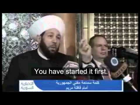 Youtube: Ahmad Hassoun Grand Mufti of Syria threatening Europe and America