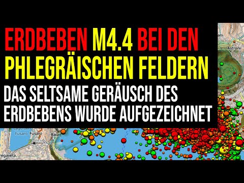 Youtube: Erdbeben M4.4 Phlegräische Felder - Das seltsame Geräusch des Bebens wurde aufgezeichnet