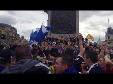 Youtube: Scotland fans singing Doe a Deer at Trafalgar Square