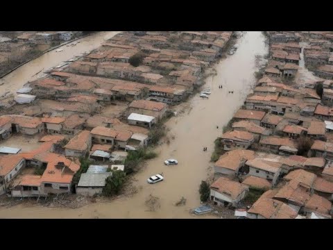 Youtube: Italy river overflow submerging Liguria! Streets flooded as heavy rain strikes the city