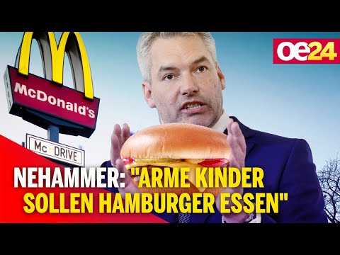 Youtube: "Arme Kinder sollen Hamburger essen" - Kanzler Nehammer sorgt mit Aussage für großen Wirbel