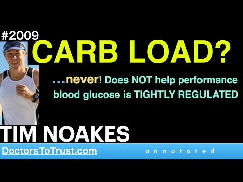 Youtube: TIM NOAKES n6 | CARB LOAD? …never! Does NOT help performance blood glucose is TIGHTLY REGULATED