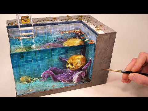 Youtube: I Put a Zombie Octopus in a Pool / Deep Resin Pour