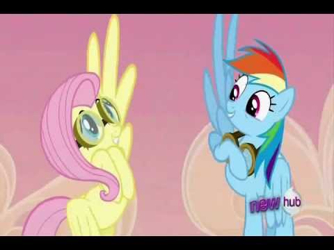 Youtube: Hurricane Fluttershy - Rainbow Dash Hugs Fluttershy
