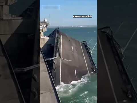 Youtube: Crimea bridge: Kerch only bridge linking Crimea to Russia exploded #shorts #CrimeaBridge