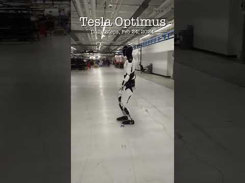Youtube: Optimus Walks Feb 2024 - Tesla Bot Update #shorts