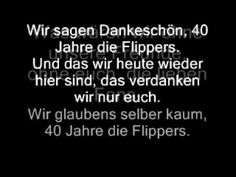 Youtube: Die Flippers - Wir sagen Danke schön (40 Jahre)