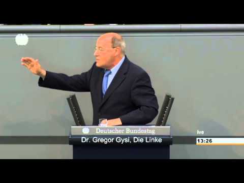 Youtube: Gregor Gysi, DIE LINKE: »Sie wollen die linke Regierung in Griechenland beseitigen«