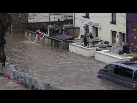 Youtube: Storm Bert causes severe flooding in UK