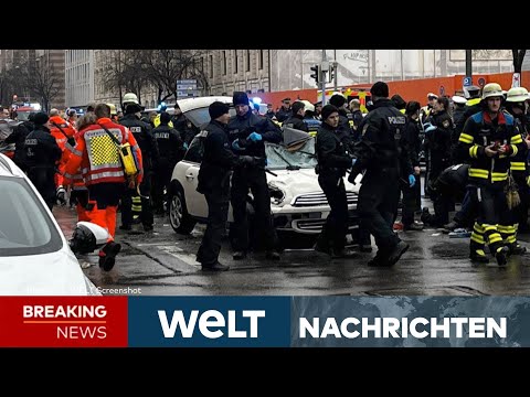 Youtube: MÜNCHEN: Mutmaßlicher Anschlag! Afghane rast mit Auto in Verdi-Demo! Mindestens 28 Verletzte I LIVE