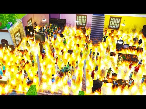 Youtube: I Placed 150 Sims Inside A Very Flammable House In The Sims 4