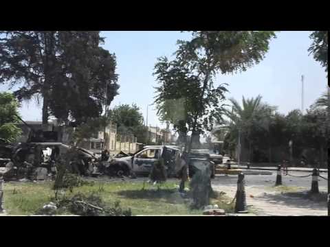 Youtube: صور الجانب الايسر من الموصل  صباحا 10-6-2014