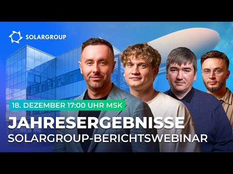 Youtube: Jahresergebnisse in den SOLARGROUP-Projekten: Live-Übertragung mit Führungskräften der Gesellschaft