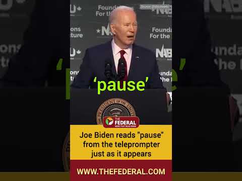 Youtube: Biden's teleprompter slip: 'Pause' moment goes viral | The Federal