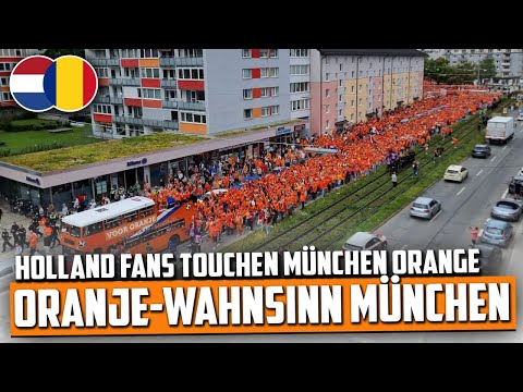 Youtube: Nächster Oranje-Wahnsinn!: Niederlande-Fans nehmen München ein (holland nach links nach rechts)