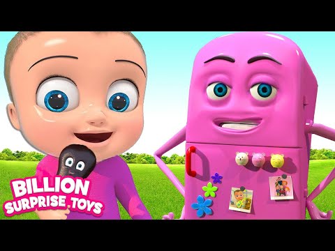 Youtube: Johnny & Refrigerator Friend - BillionSurpriseToys Nursery Rhymes, Kids Songs