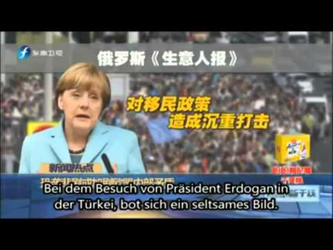 Youtube: Chinesisches TV über Angela Merkel und die Türkei ➜ Satire #nationalflaggen #angelamerkel