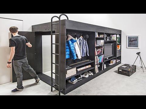 Youtube: 15 INCREDIBLE SPACE SAVING BEDROOM FURNITURE