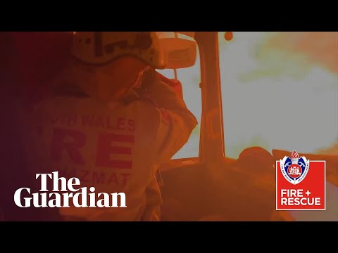 Youtube: Australian firefighters capture moment their truck is overrun by a bushfire